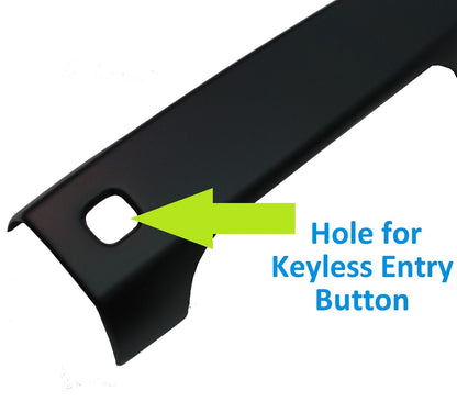 Door Handles - Satin Black (4dr) for Mitsubishi L200 2016-19 - WITH Keyless