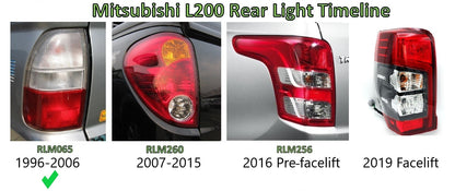 Rear Light Clear & Red - RH - for Mitsubishi L200