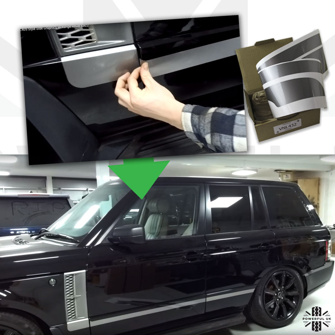 Vinyl Graphics - L405 Style Stripes - Grey for Range Rover L322