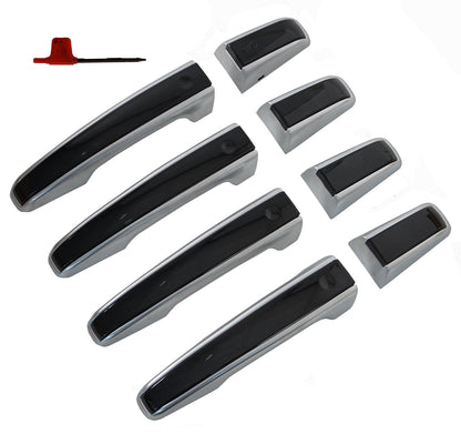 'Autobiography Style' Door Handles Skins in Silver & Black for Range Rover Sport L494