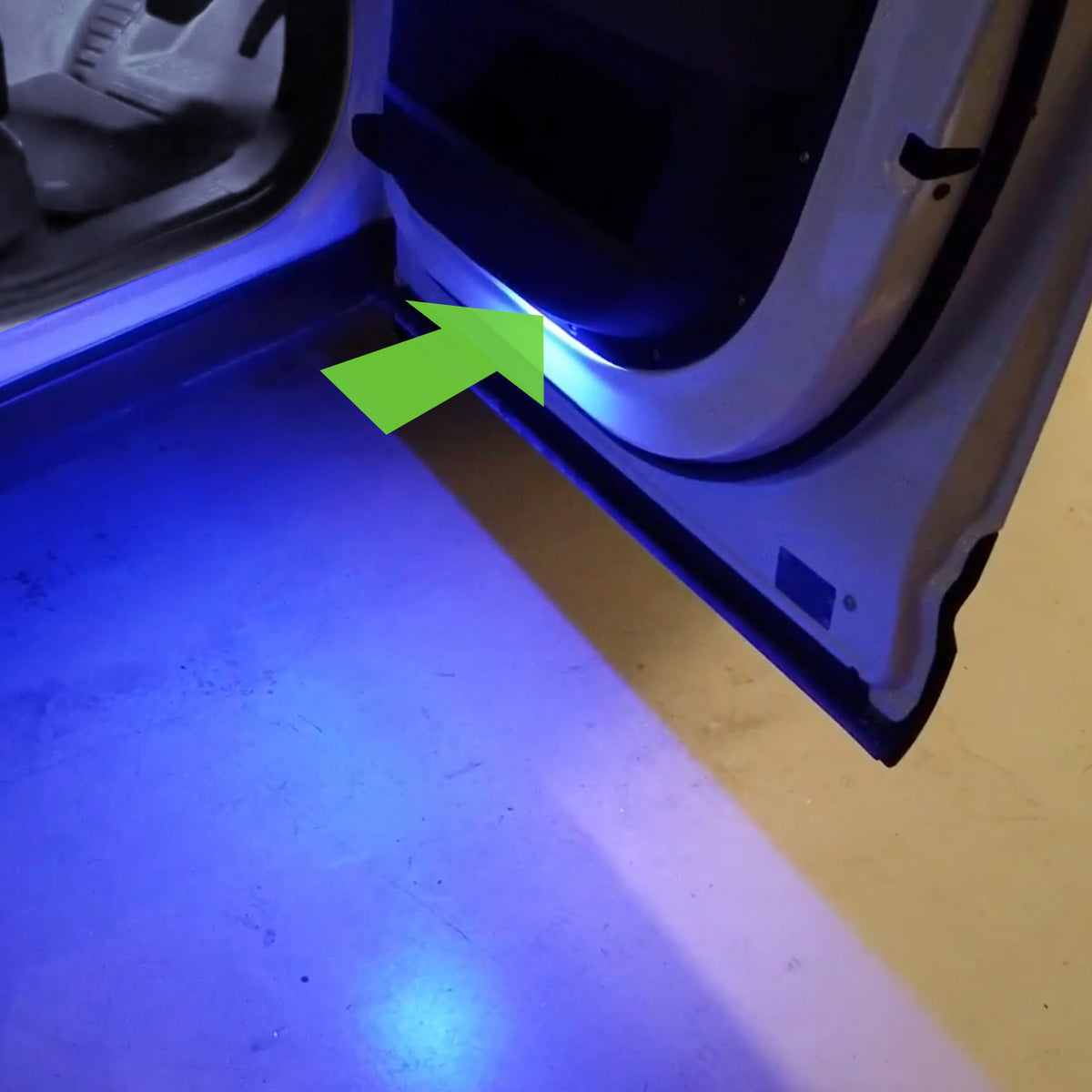 LED Door Welcome Lights - 2pc - Blue - for Land Rover Defender L663 (90)