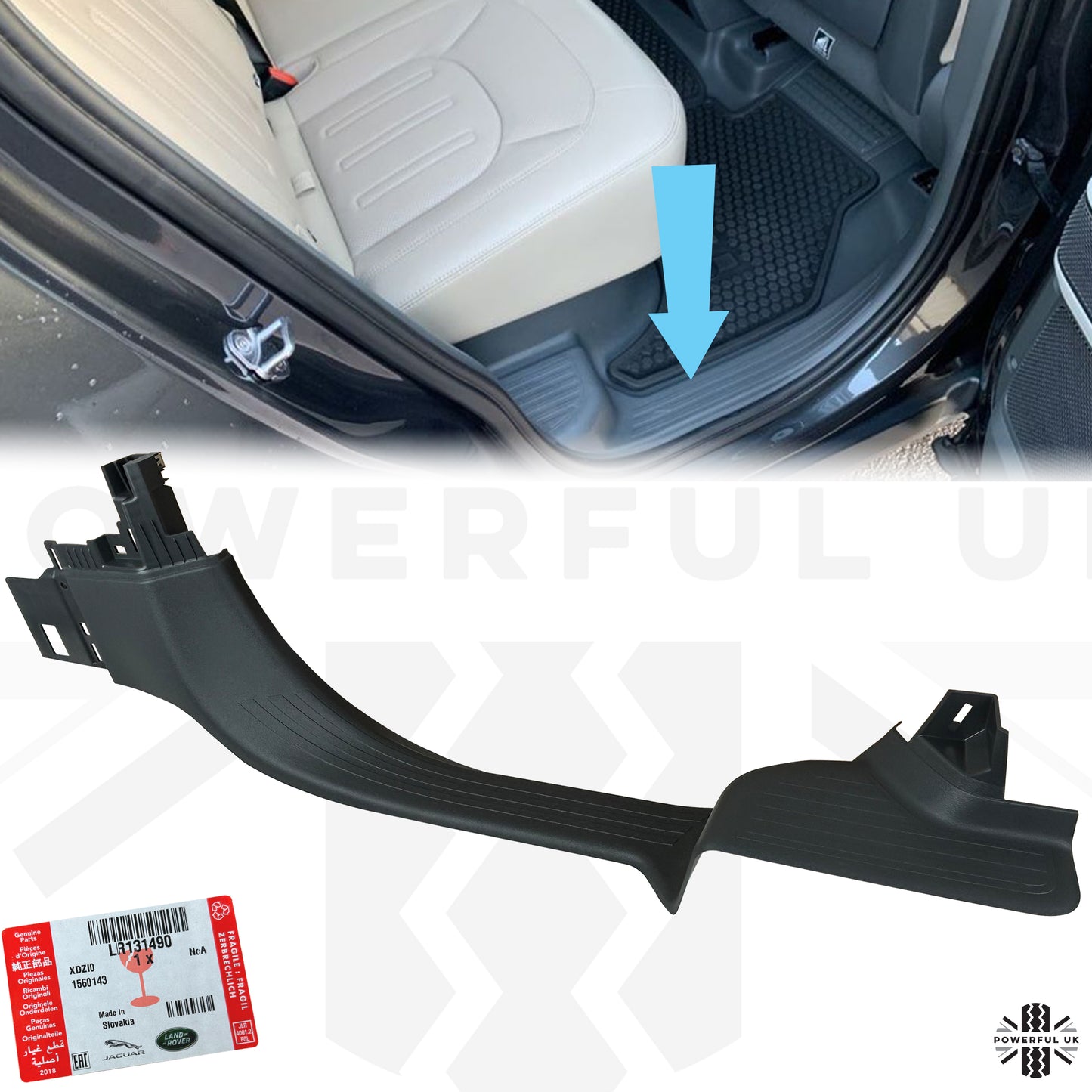 Genuine Scuff Plate for Land Rover Defender L663 Grey - Rear Right