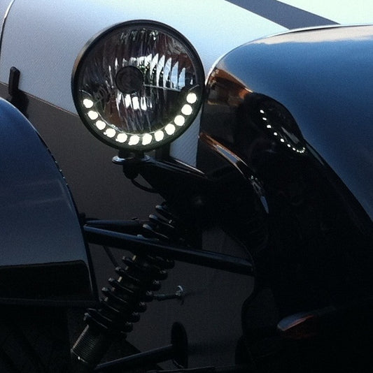 Kit Car Round 7" Headlight - DRL Style - LHD