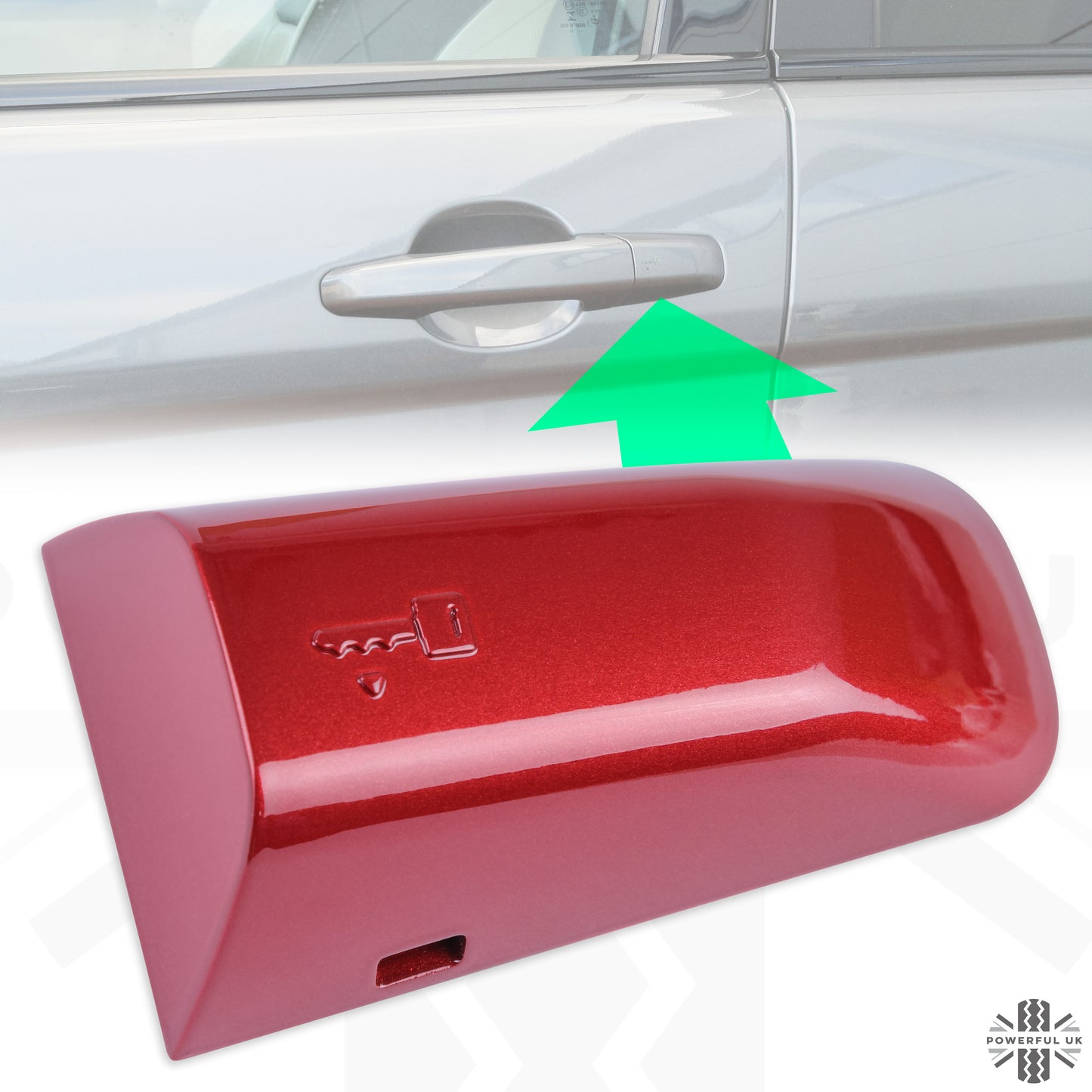 LEFT Door Handle Key Piece for Range Rover Evoque1 L538 - Firenze Red