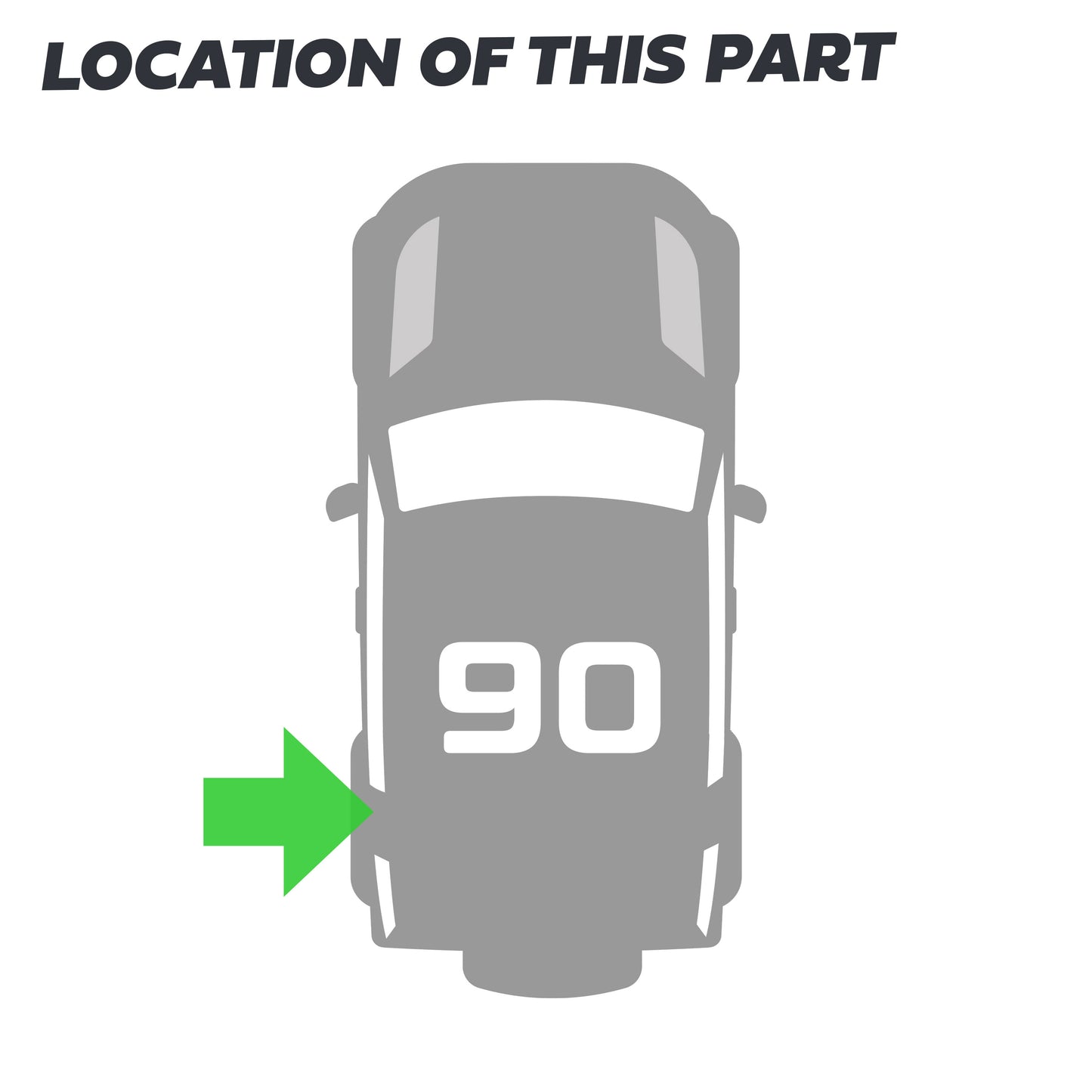 Silver Utility Side Rail for Land Rover Defender L663 90 - Left Kit