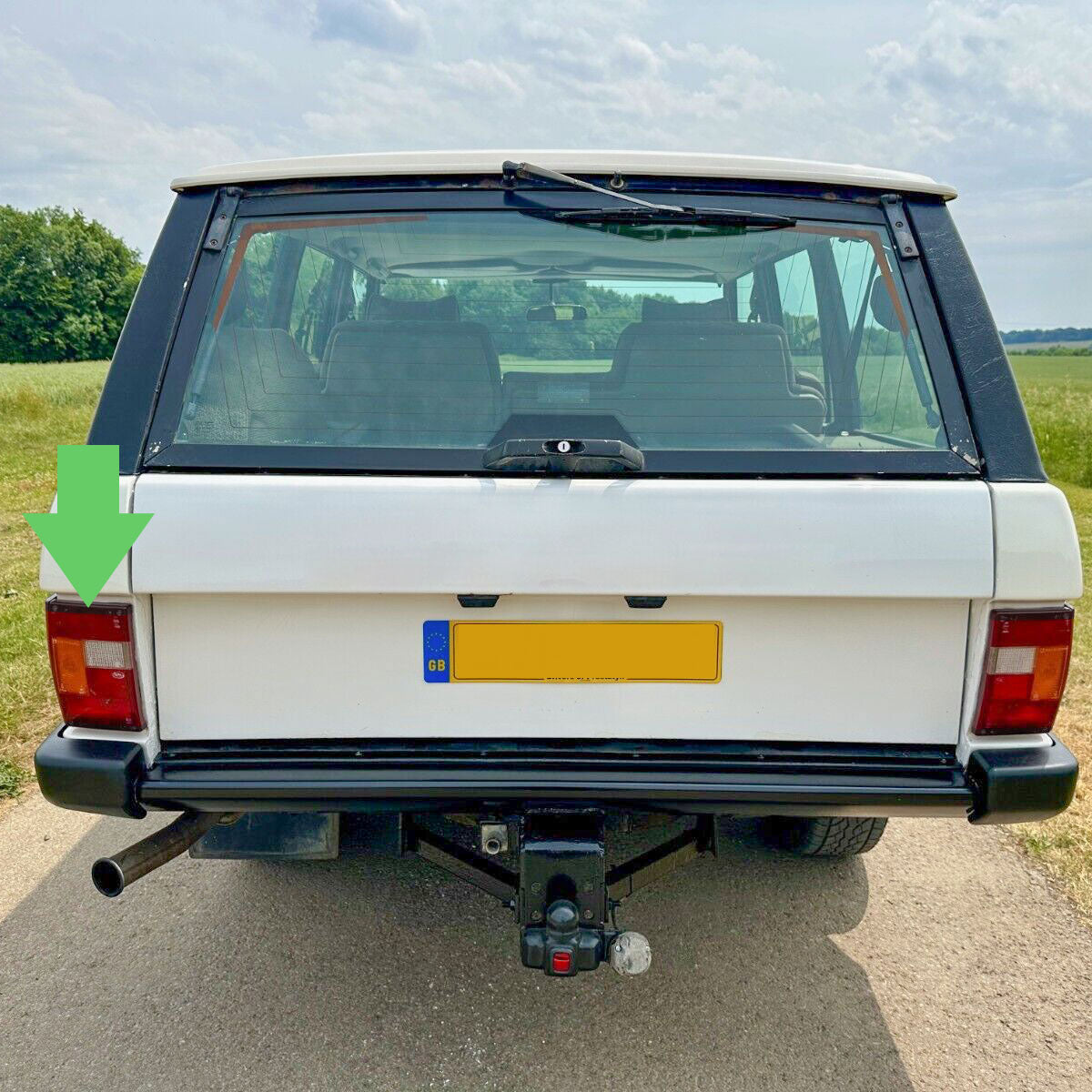 Rear Light Lens for Range Rover Classic - Main Lens - Black Edge - Left Side