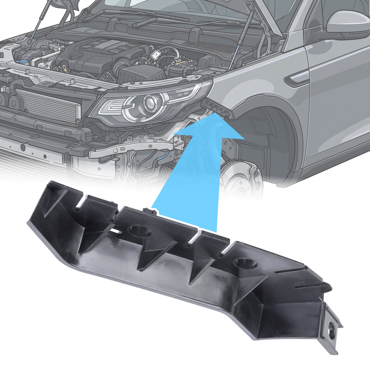 Front Bumper Bracket for Land Rover Discovery Sport 2015-19 - Left