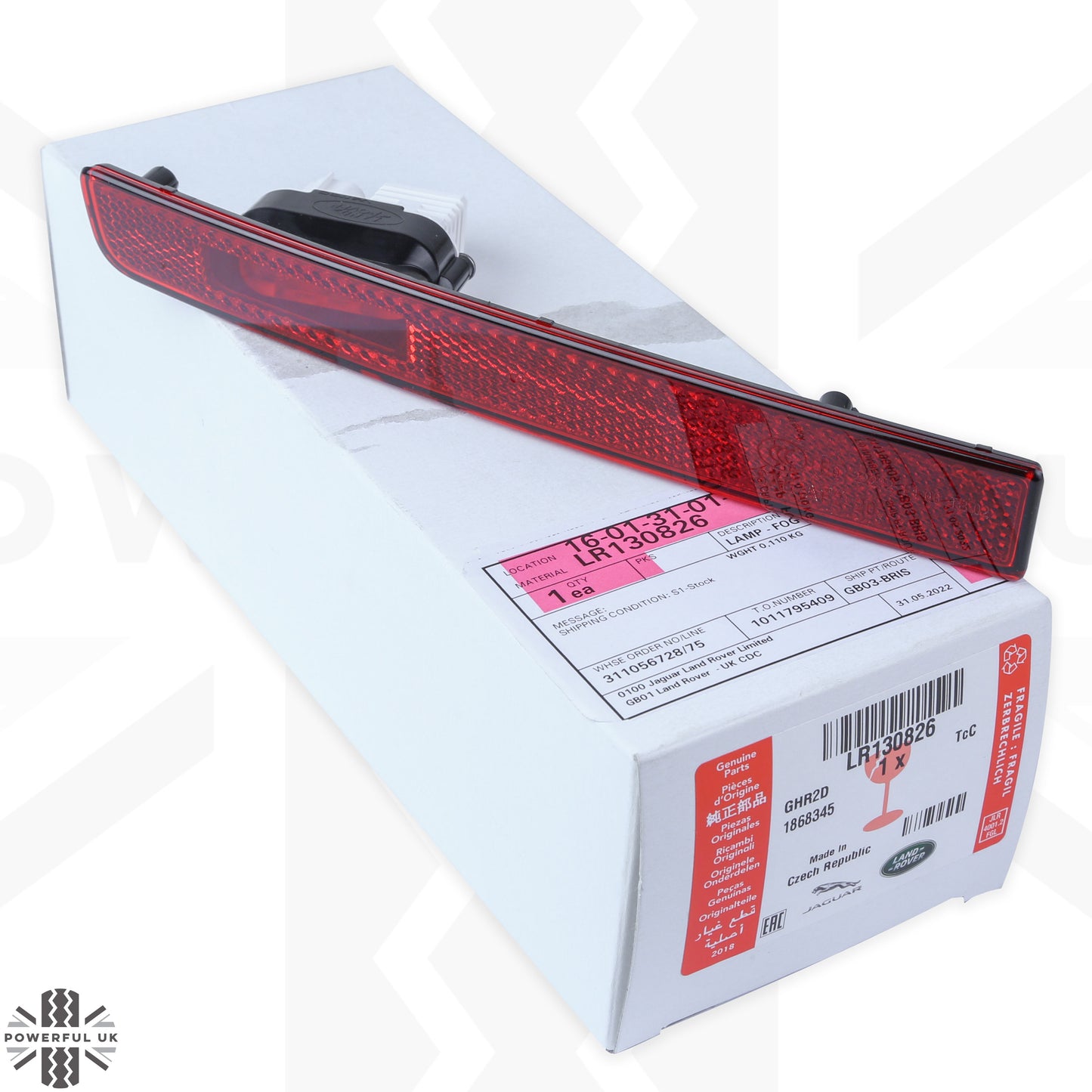 Rear LED Fog Lamp/Reflector for Land Rover Defender L663 - Genuine - LEFT