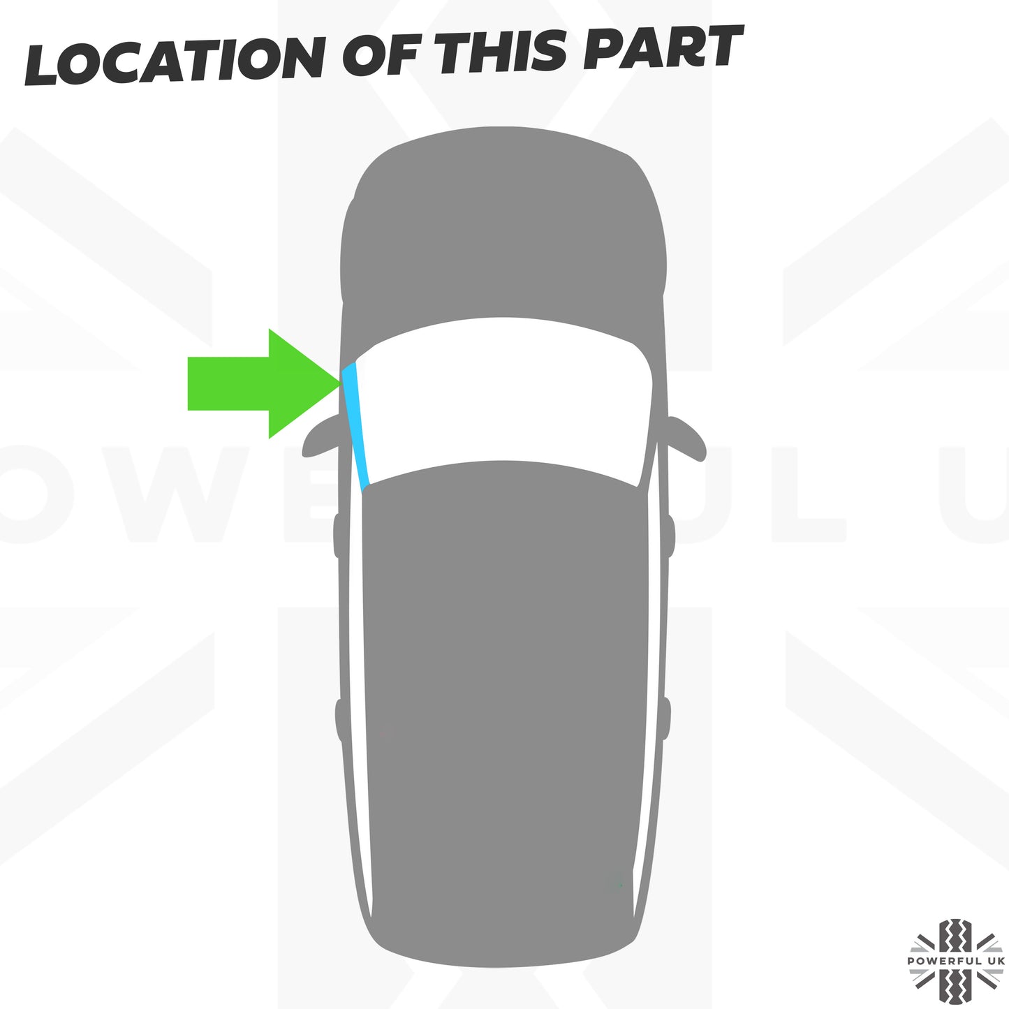 Genuine A Pillar Finisher in Gloss Black for Range Rover Sport L494 - LEFT