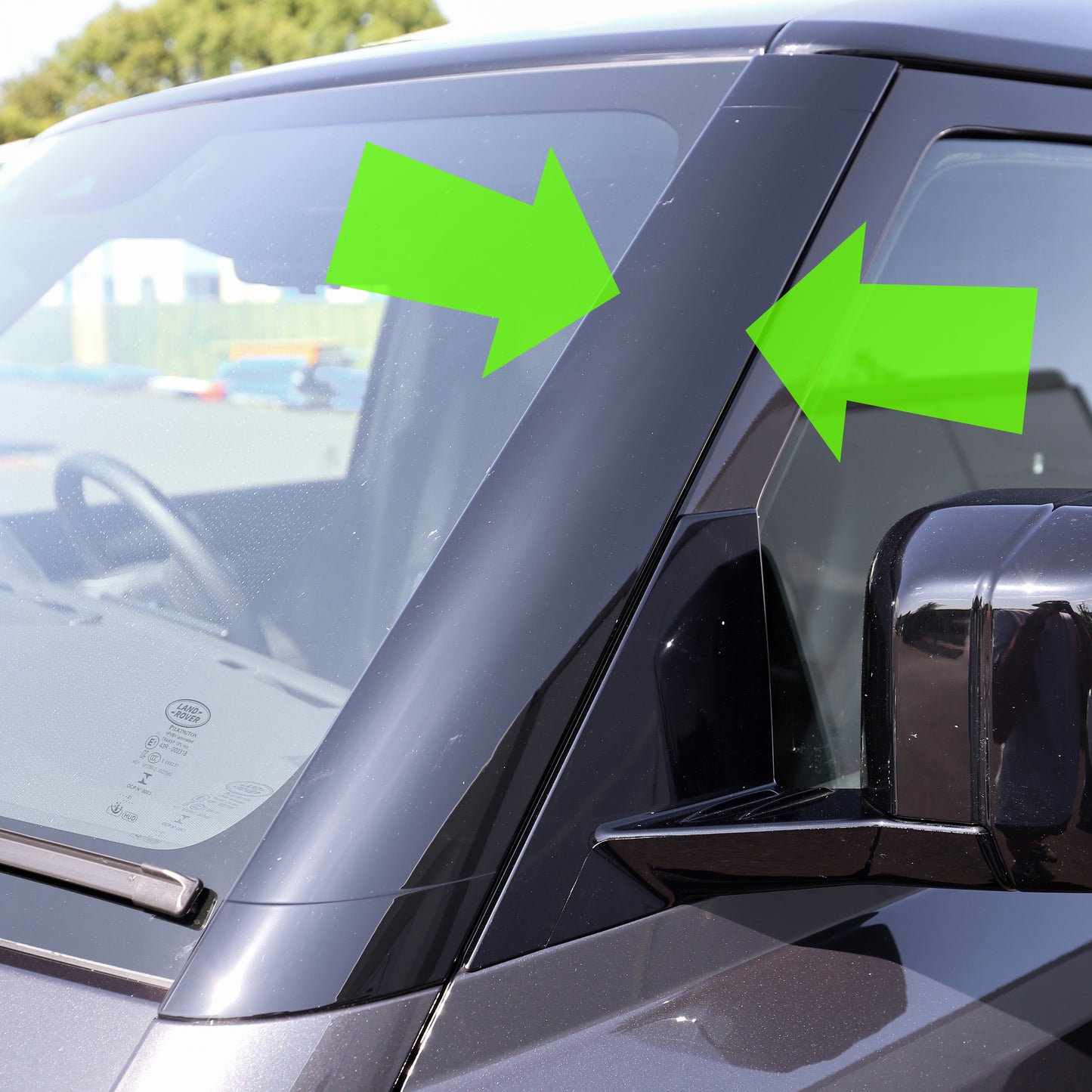 A Pillar Windscreen Finisher in Gloss Black for Land Rover Defender L663 - LEFT (Late Type)