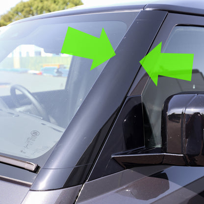 Genuine A Pillar Finishers in Gloss Black for Land Rover Defender L663 - PAIR