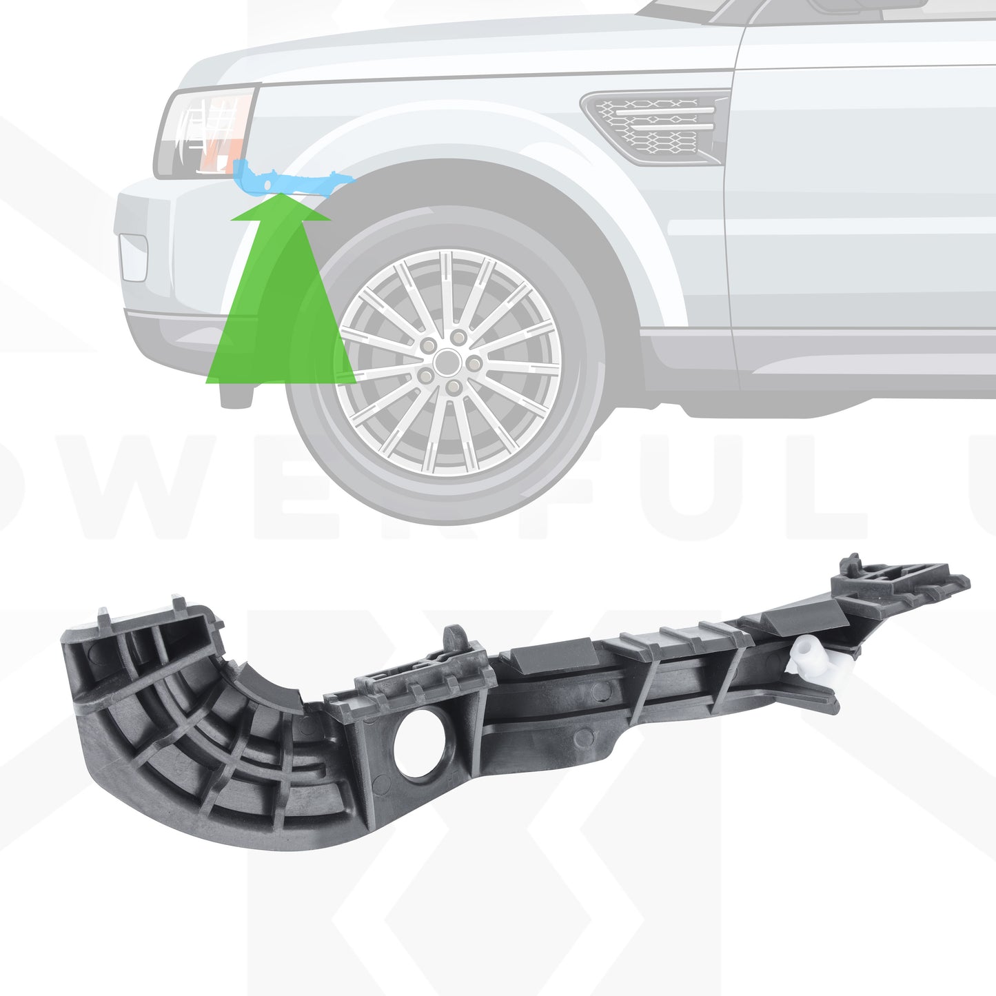 Front Bumper to Wing Mounting Brackets (LH & RH) for Range Rover Sport L320 2010 - Aftermarket
