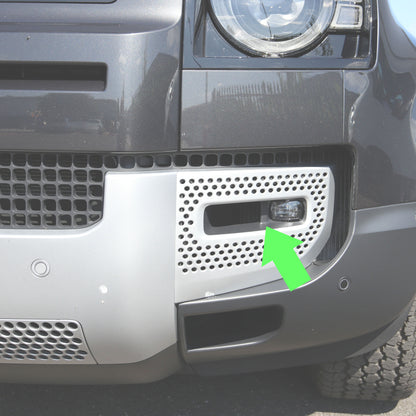 Fog Bezel Insert 'with Fog + Cooling Holes' for Land Rover Defender L663 - Aftermarket