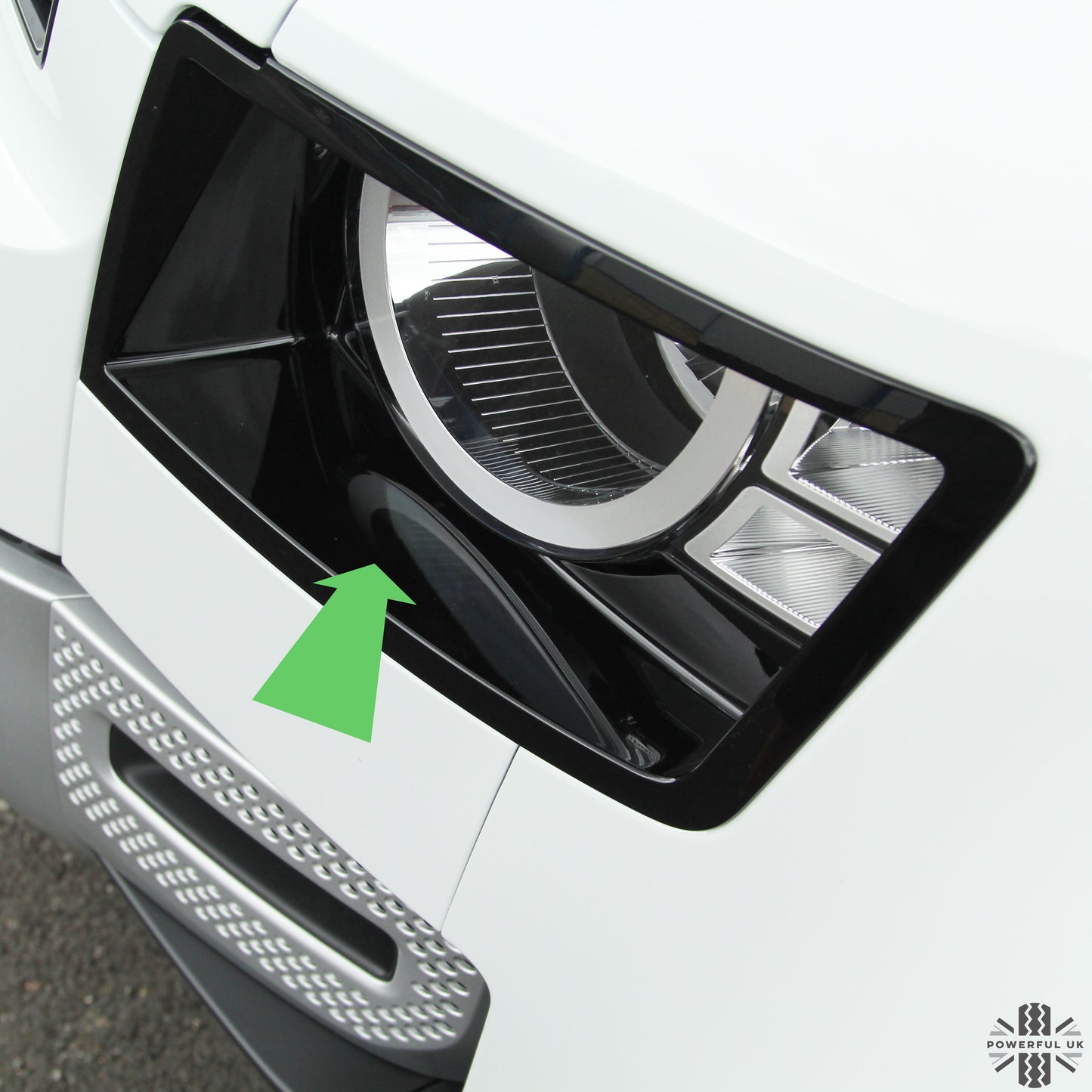 Headlight Surround 'NO Washer' in Gloss Black for Land Rover Defender L663 - LEFT