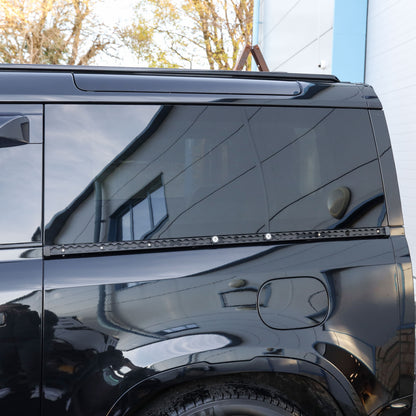 Black Anodised Utility Side Rail for Land Rover Defender L663 90 - PAIR