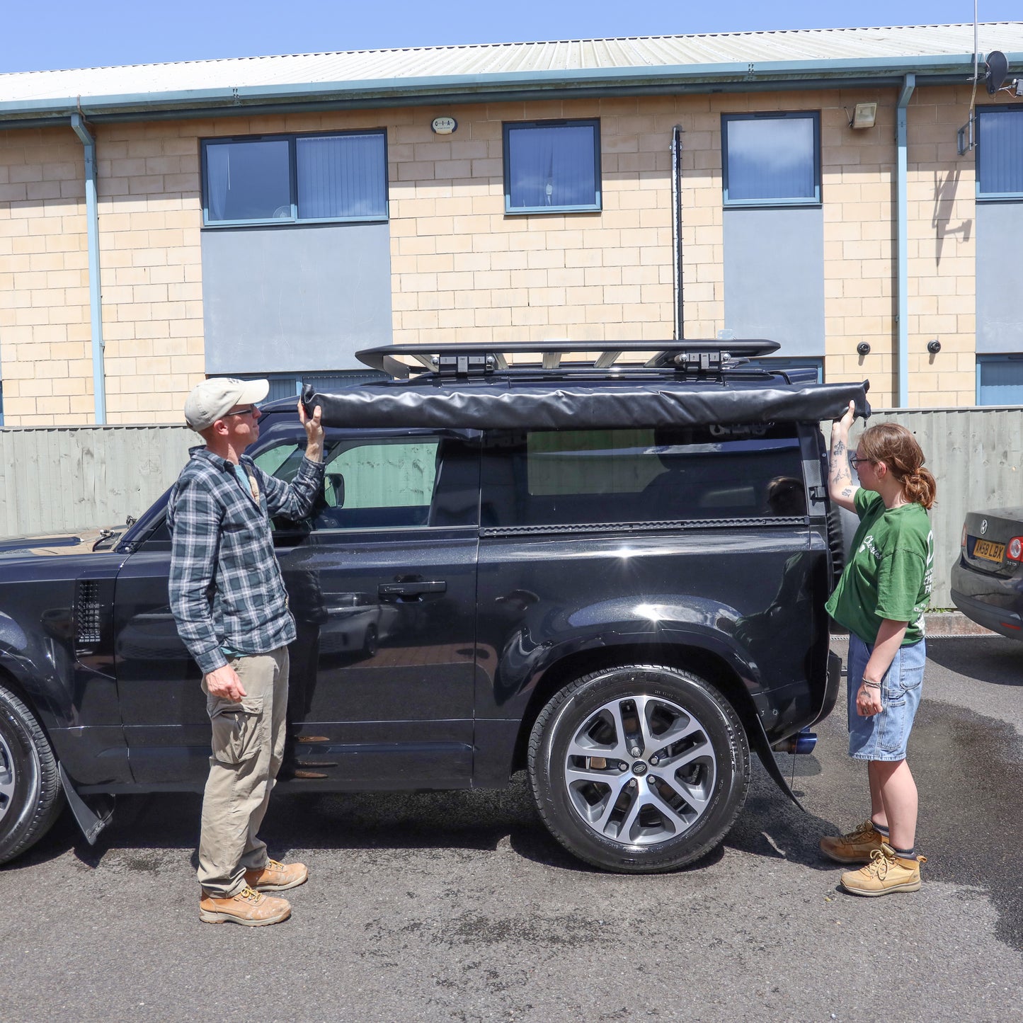Awning Pillar Mount for Expedition Roof Rack for Land Rover Defender L663 90 - Left