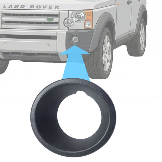 Fog Lamp Bezel in Textured Black for Land Rover Discovery 3 - Left