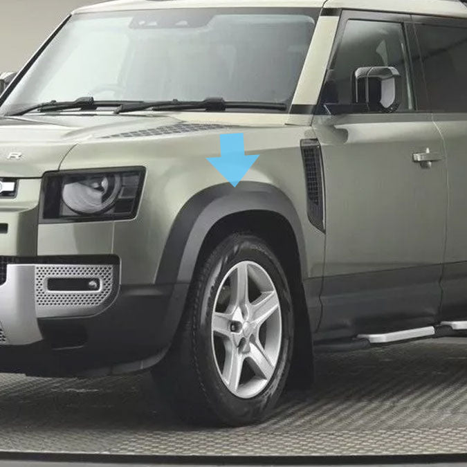 Front Left Extended Wheel Arch in Textured Plastic for Land Rover Defender L663 (110 model)