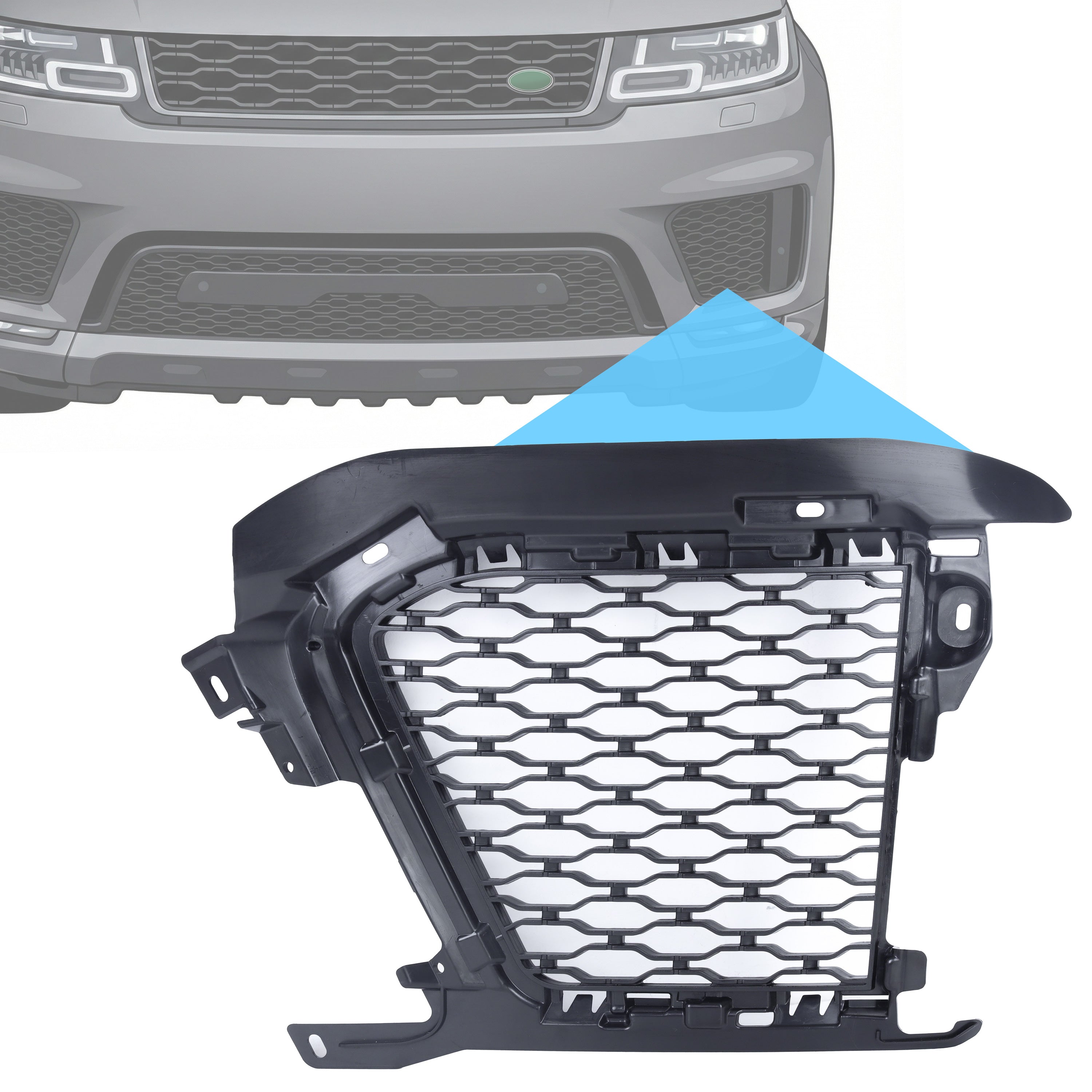 Front Bumper Grille Mesh for Range Rover Sport L494 2018-22 - Left ...