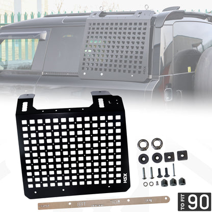 Molle Plate Kit - Black - Grid Design - LH - for Land Rover Defender L663 (90 Model)