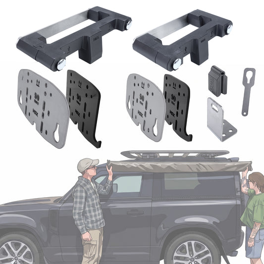 Awning Pillar Mount for Expedition Roof Rack for Land Rover Defender L663 90 - Left