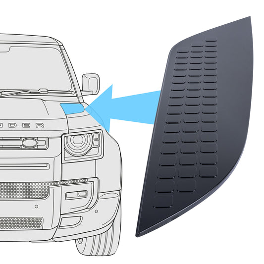 Genuine 2026MY Bonnet Trim for Land Rover Defender L663 -  Gloss Black - Left