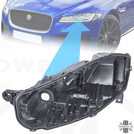 Left Replacement Headlight Rear Housing for Jaguar XF 2016-20 - LED Type