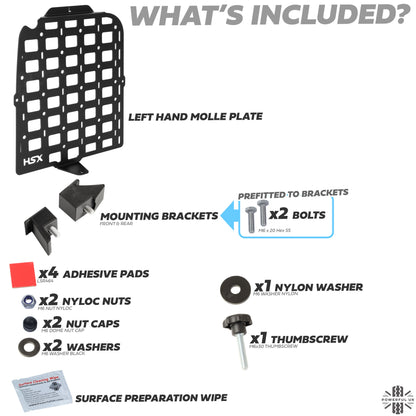 Interior Side Molle Plate for Land Rover Defender 110 - Left