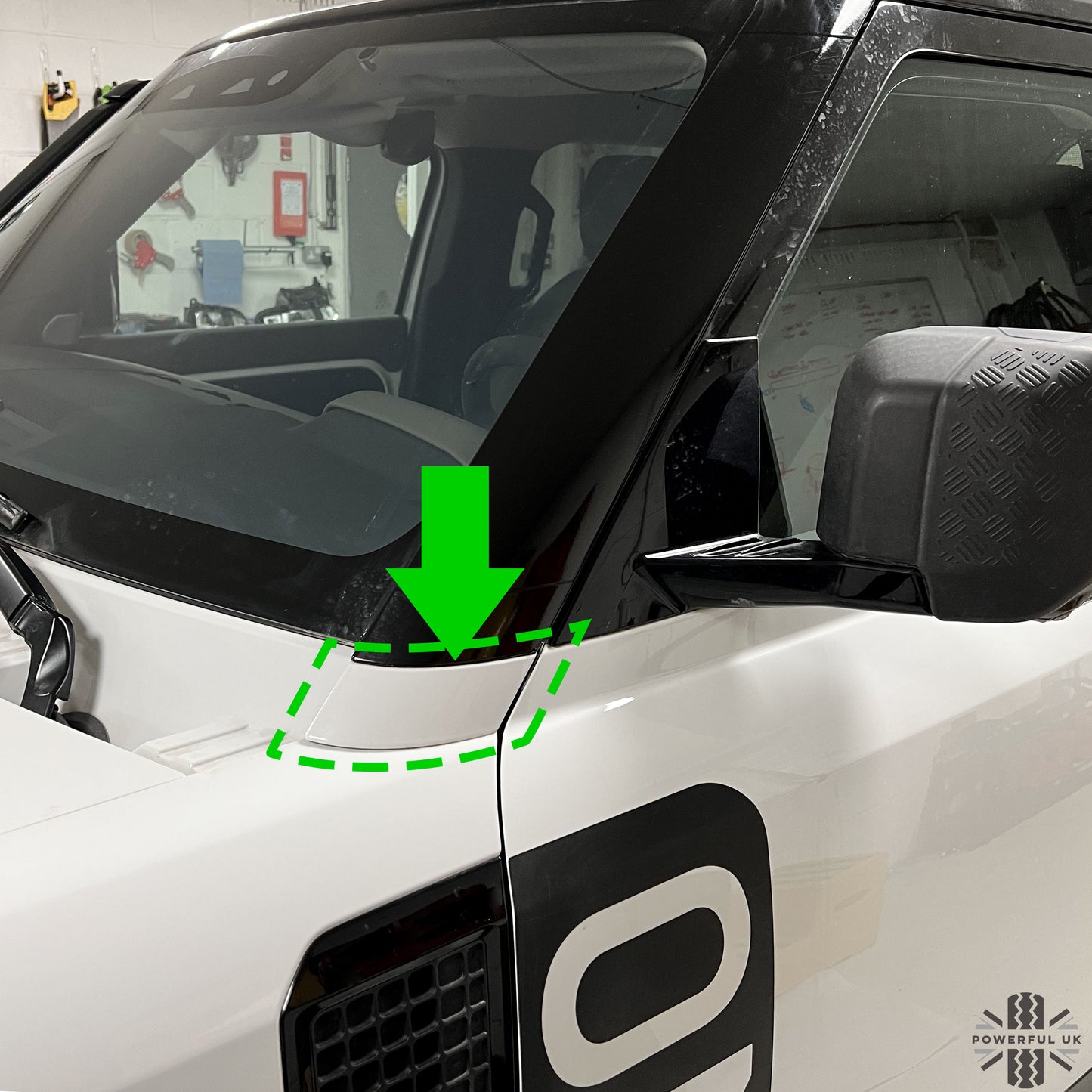 A Pillar Finisher Cap (Unpainted) for Land Rover Defender L663 - LEFT