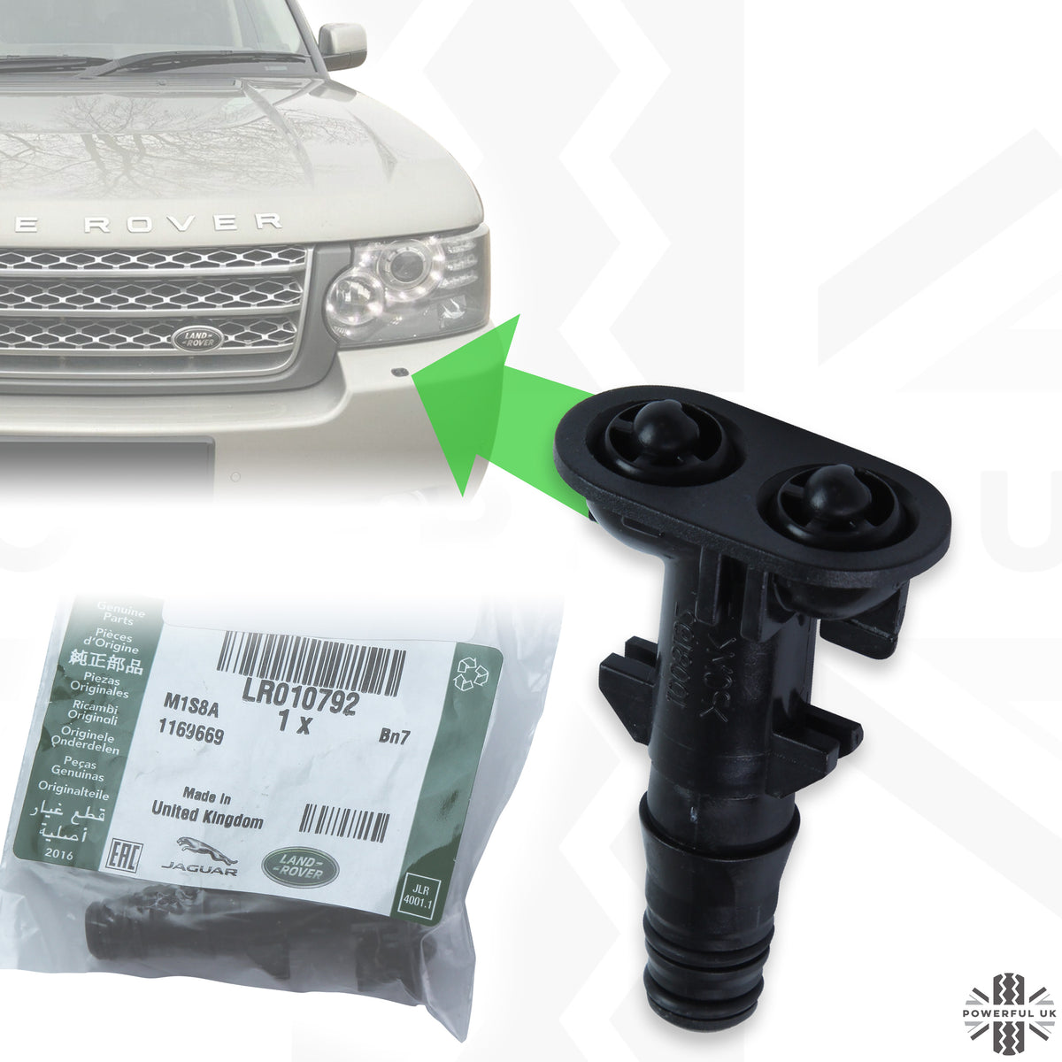 Genuine Headlight/Bumper Washer Jet forRange Rover L322 2010-13 LH