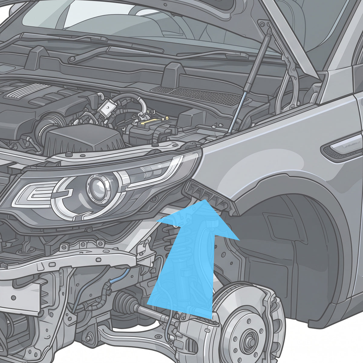 Front Bumper Bracket for Land Rover Discovery Sport 2015-19 - Left