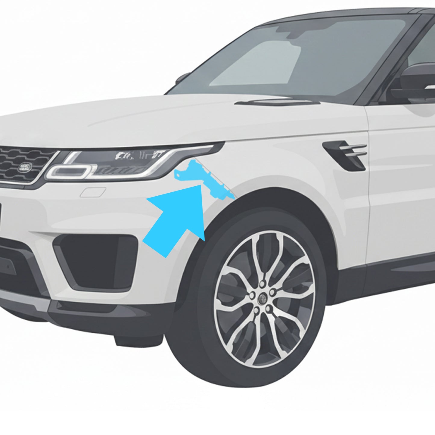 Front Bumper Top Bracket for Range Rover Sport L494 2018 - Left