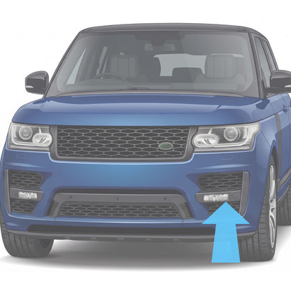 Front Fog Light Surround in Gloss Black for Range Rover L405 SVO (2013-17) - Left