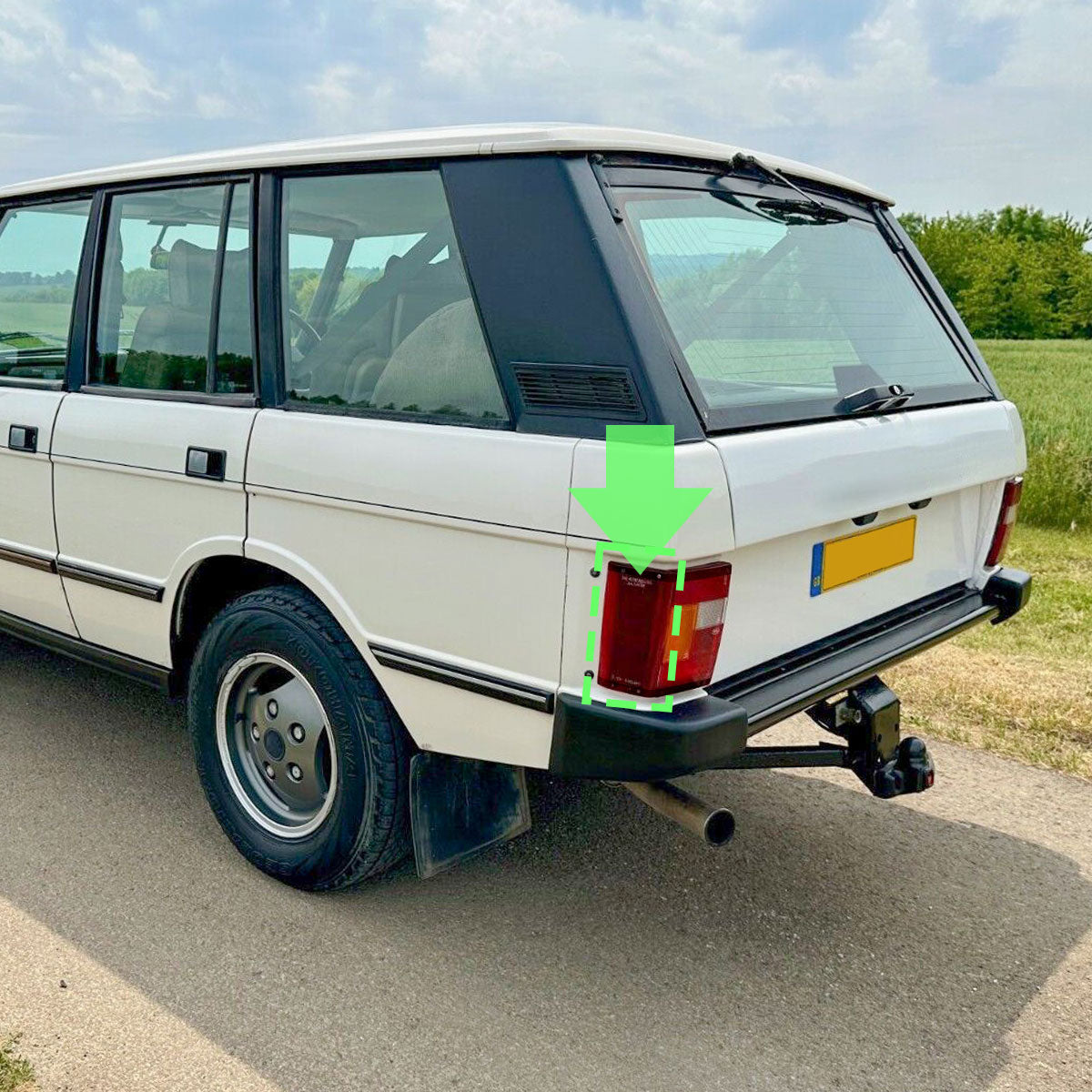 Rear Light Lens for Range Rover Classic - Side Section - Black Edge - Left Side