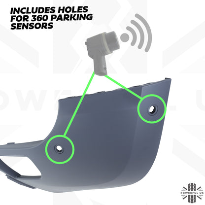 Front Bumper Corner for Land Rover Defender L663 in Primer (Smooth) - LEFT