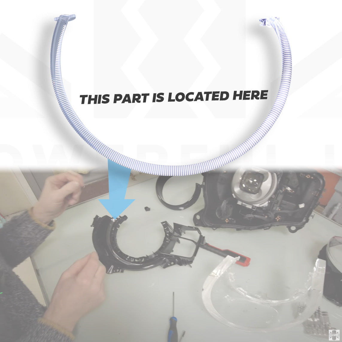 Headlight Signature Halo Acrylic Strip for Land Rover Defender L663 - Left