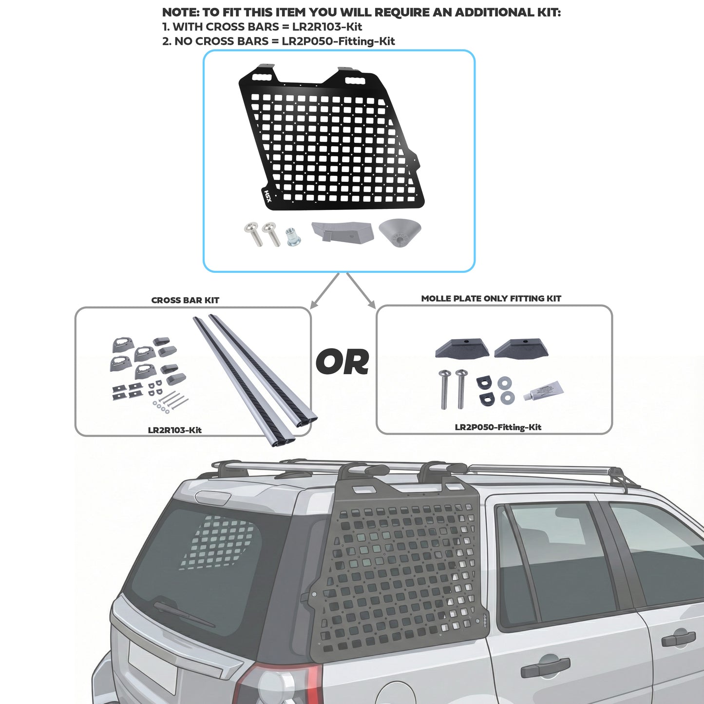Molle Plate Kit for Land Rover Freelander 2 - Left