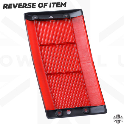 Rear Light Lens for Range Rover Classic - Side Section - Black Edge - Left Side