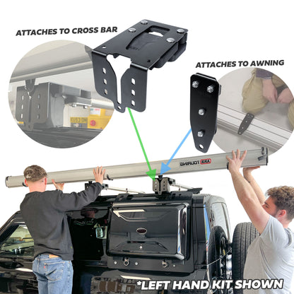 Cross Bar Awning Quick Release Mount Kit for Land Rover Defender L663 - for ARB - LEFT