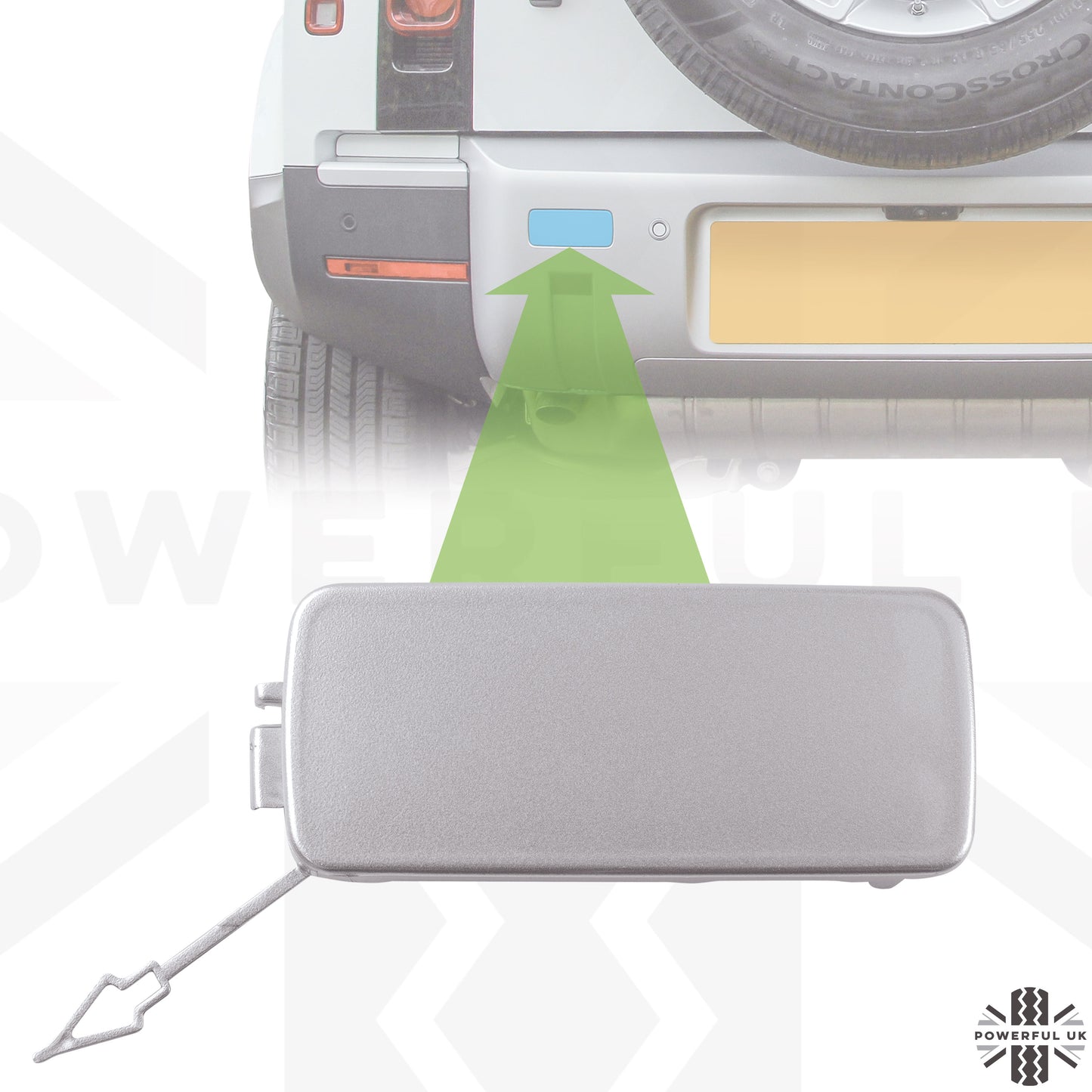 Tow Eye Blanking Plate for Land Rover Defender L663 - Silver - Left