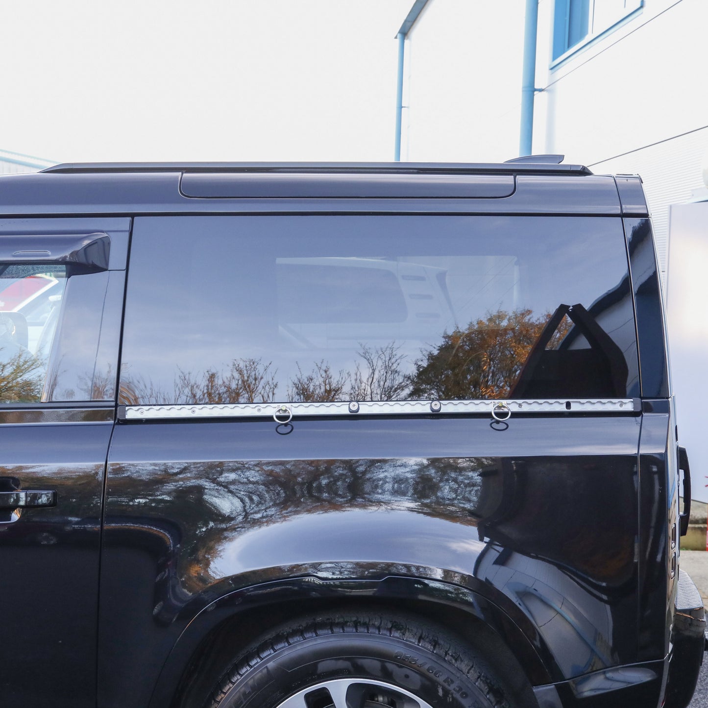 Silver Utility Side Rail for Land Rover Defender L663 90 - Left Kit