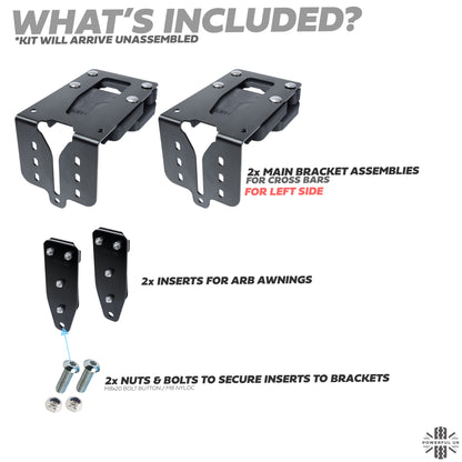 Cross Bar Awning Quick Release Mount Kit for Land Rover Defender L663 - for ARB - LEFT