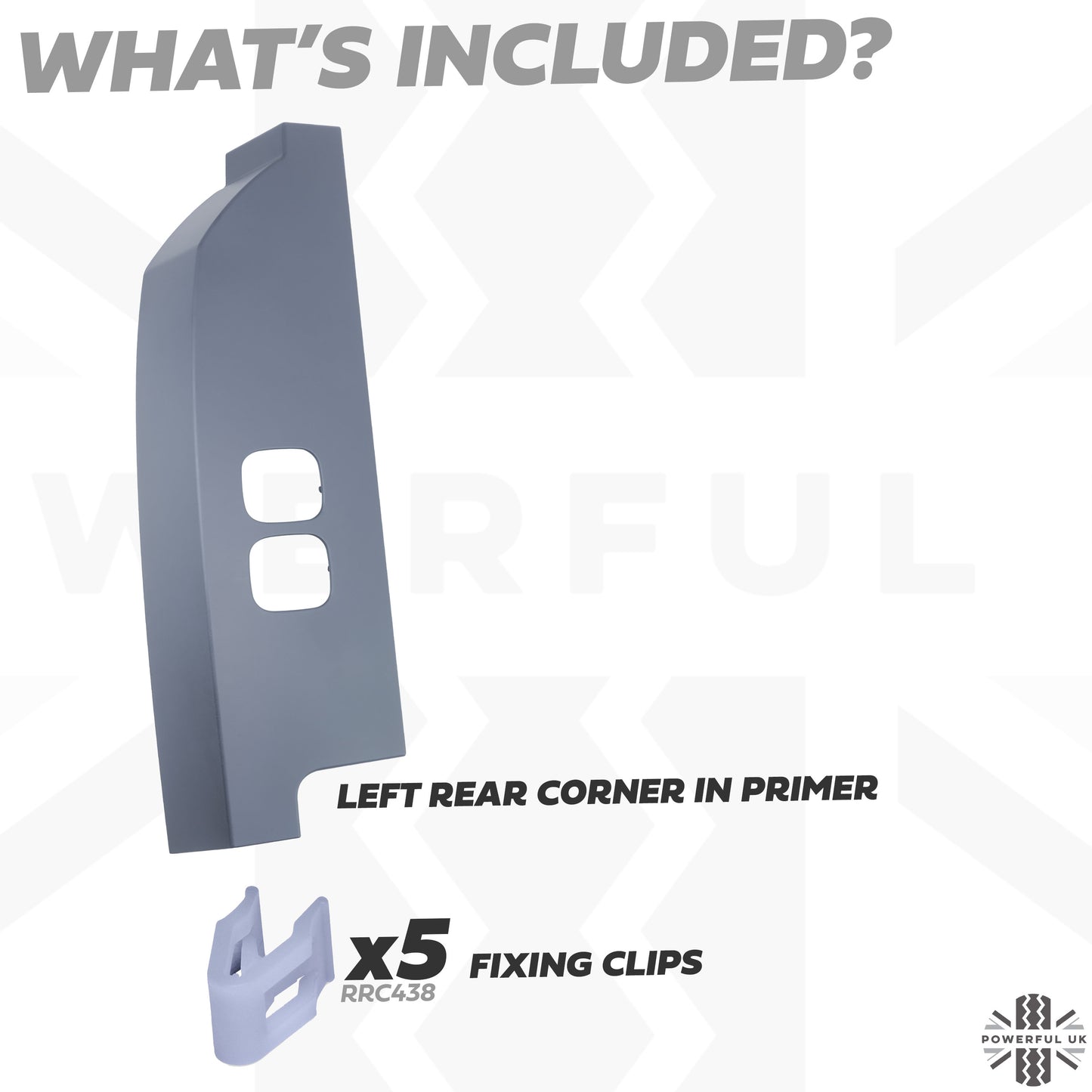 Aftermarket Rear Corner Panel - Primer - for Land Rover Defender L663 - LEFT