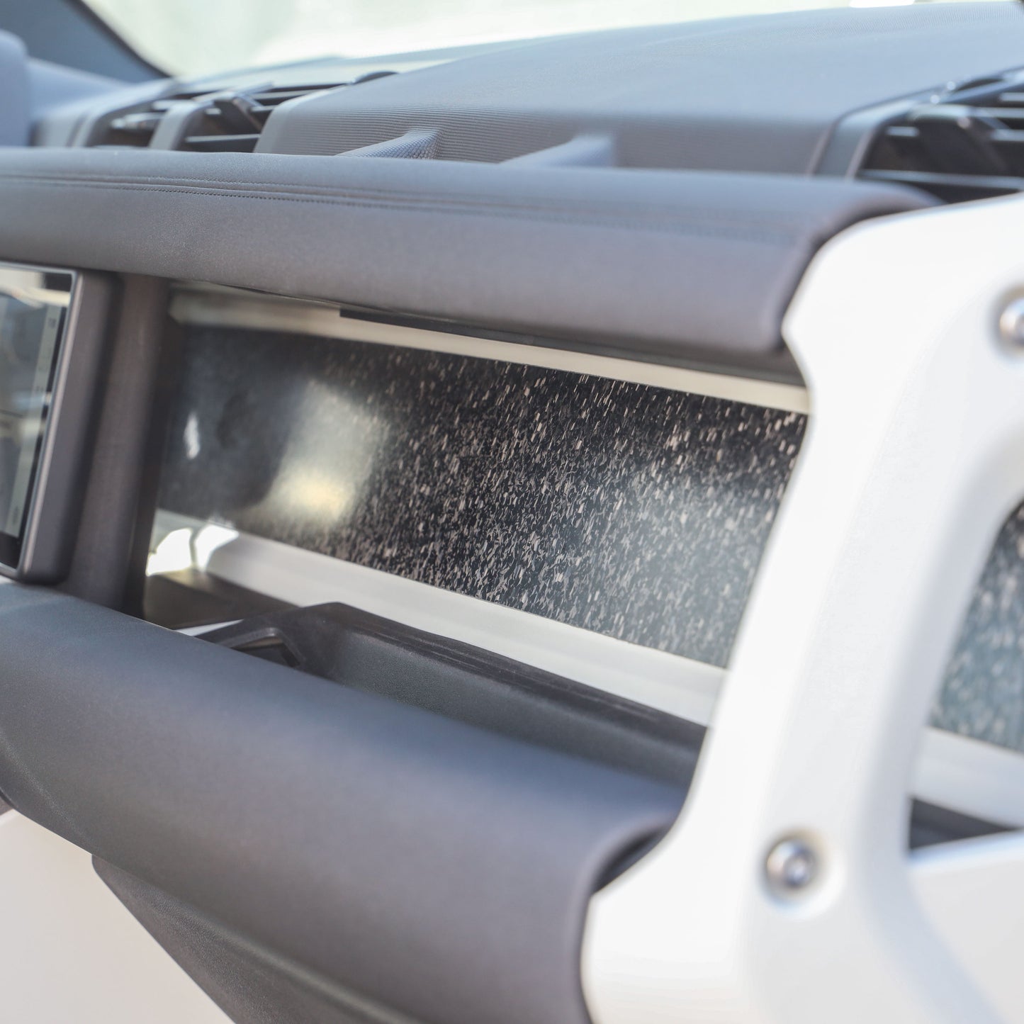 Aluminium Dashboard Fascia Panel Kit for Land Rover Defender L663 (LHD) - Chopped Carbon