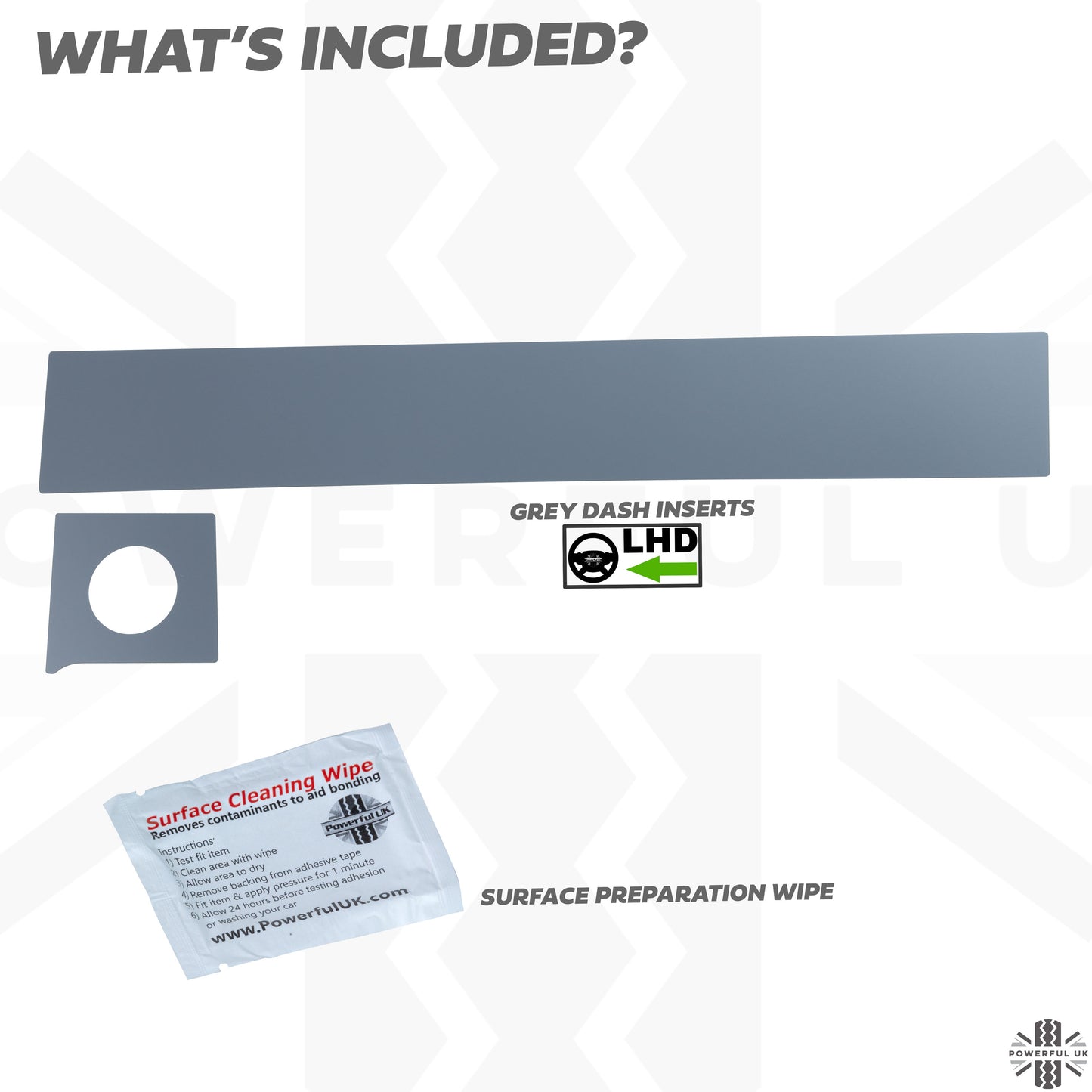 Matte Grey Dash Insert Kit for Range Rover Evoque (2011-18) - LHD