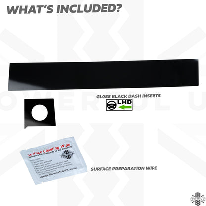 Satin Black Dash Insert Kit for Range Rover Evoque (2011-18) - LHD