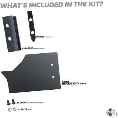 Auxiliary Panel Kit for Land Rover Defender L663 - Textured Black - Left Hand Drive