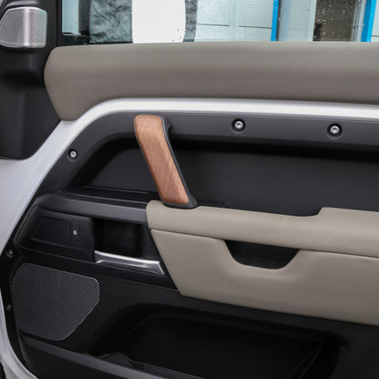 3pc Interior Door Pull Finishers (Genuine) in Walnut for Defender L663 110/130 - LHD