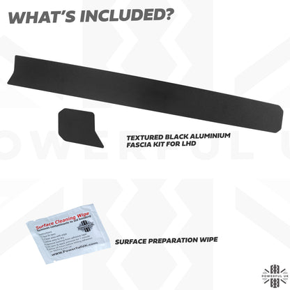Aluminium Dashboard Fascia Panel Kit for Land Rover Defender L663 (LHD) - Textured Black