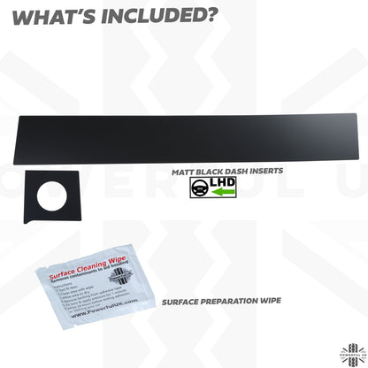 Matte Black Dash Insert Kit for Range Rover Evoque (2011-18) - LHD